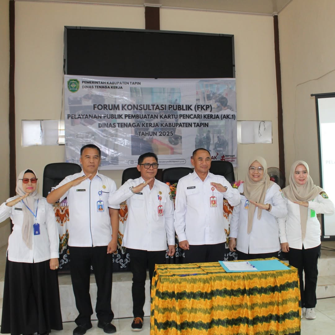 Dinas Tenaga Kerja Tapin Gelar Forum Konsultasi Publik Pelayanan Pembuatan Kartu Pencari Kerja (AK-1)