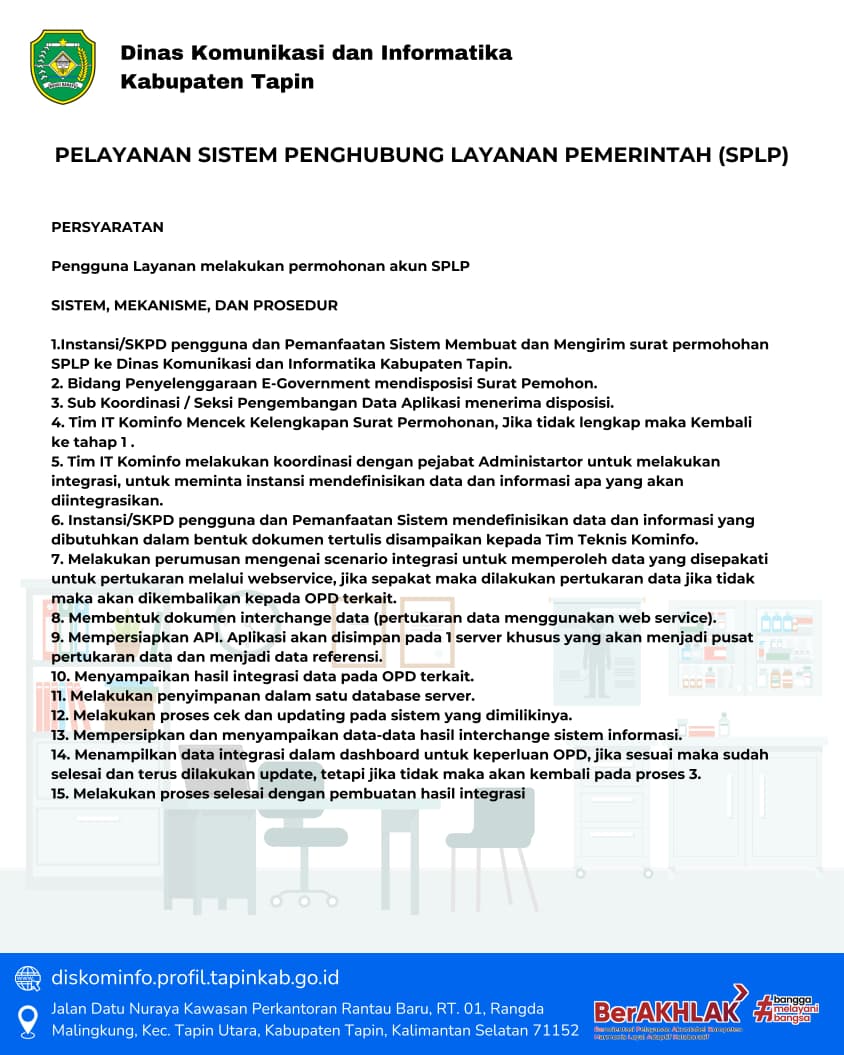 Standar Pelayanan Sistem Penghubung Layanan Pemerintah (SPLP)