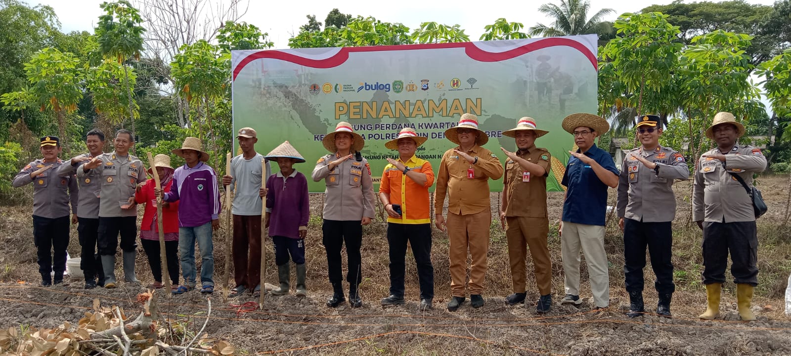 BRE dan Polres Tapin Tanam Jagung Kuartal IV 