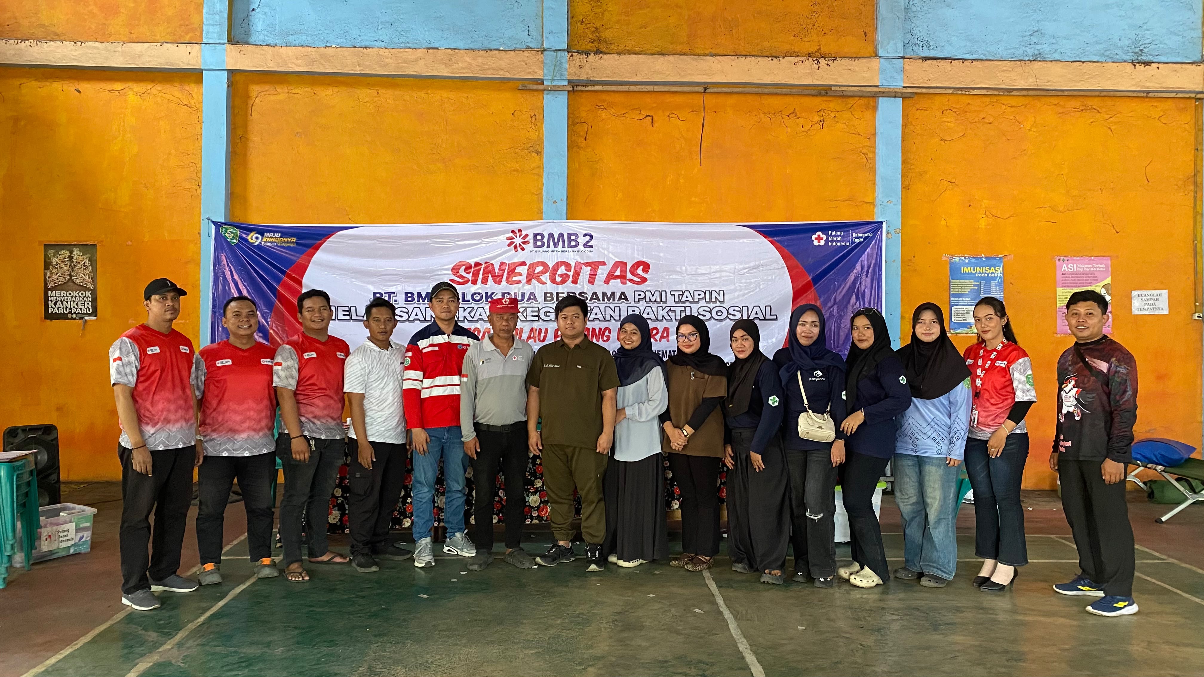 Bakti Sosial PT BMB dan PMI Di Desa Pulau Pinang Utara Mendapat Antusias Warga
