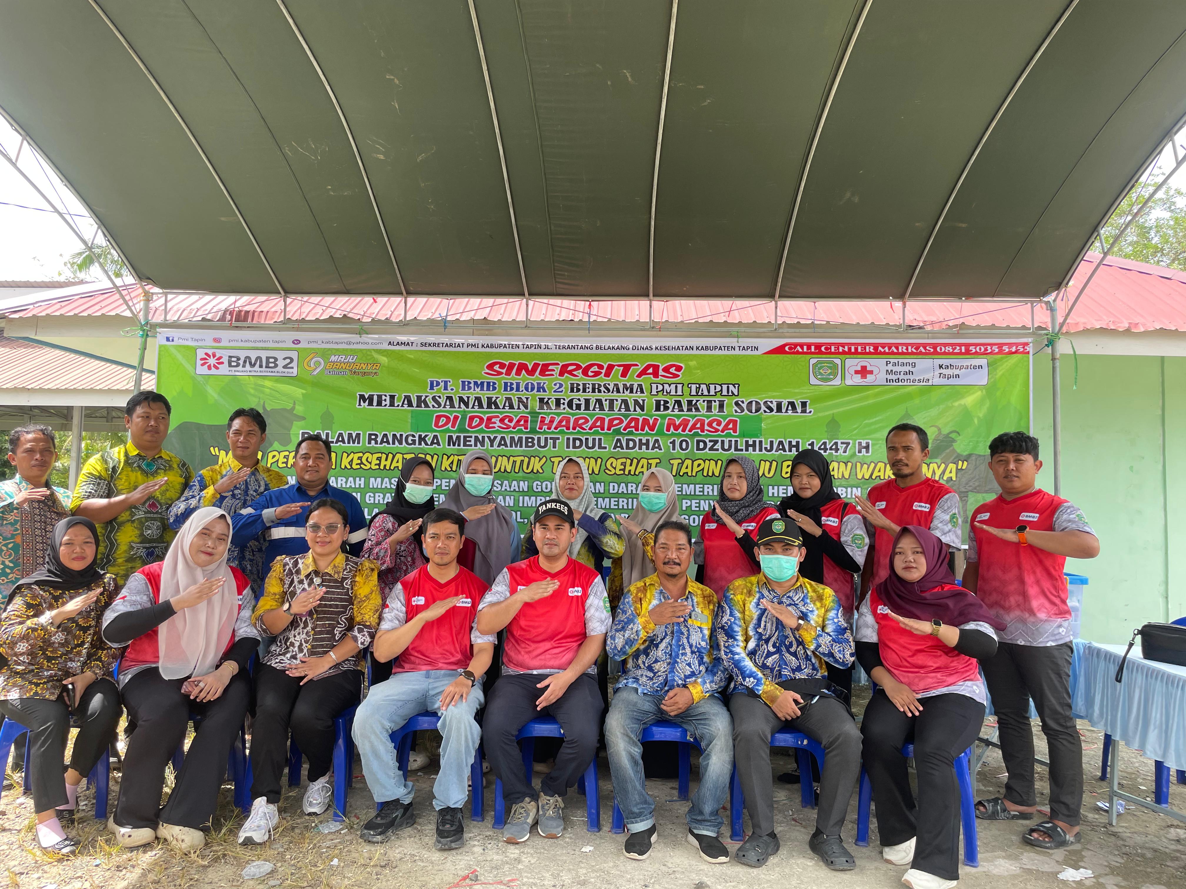 Bakti Sosial PT.BMB Blok II Dan PMI Tapin Di Selenggarakan Di 10 Desa