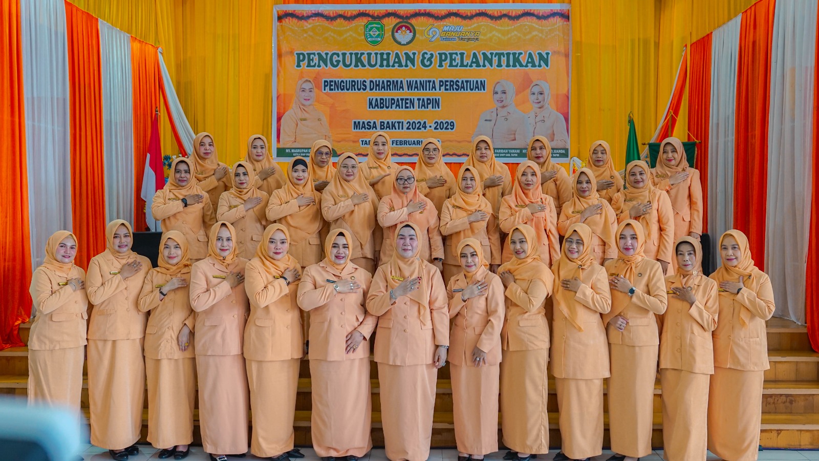 Pengukuhan dan Pelantikan Pengurus Dharma Wanita Persatuan Kabupaten Tapin Masa Bakti 2024–2029 ‎