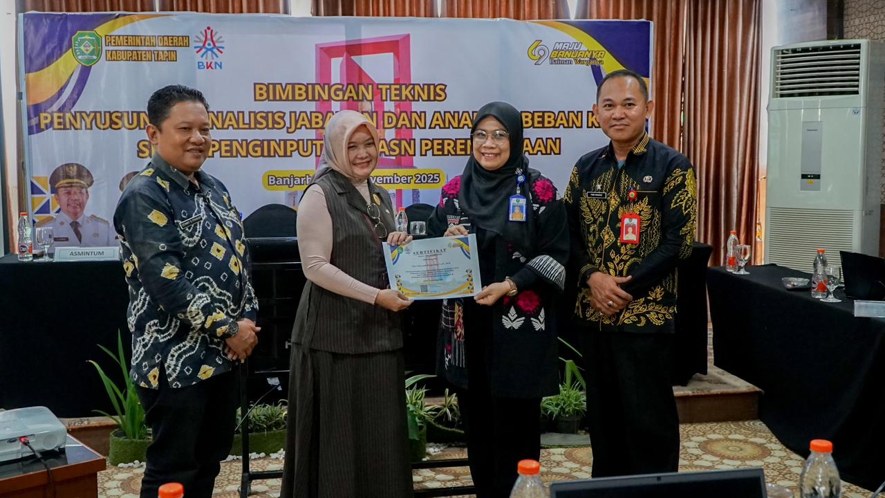 Bagian Organisasi Setda Tapin Gelar Bimtek Penyusunan Jabatan, Analisis Beban Kerja, dan Penginputan SIASN Perencanaan