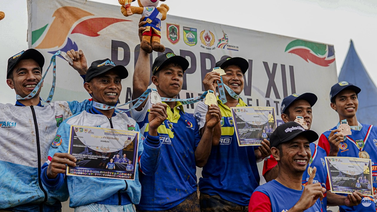 Kontingen Balap Motor Tapin Raih Medali Emas, Perak, dan Perunggu di Porprov Tanah Laut ke-XII