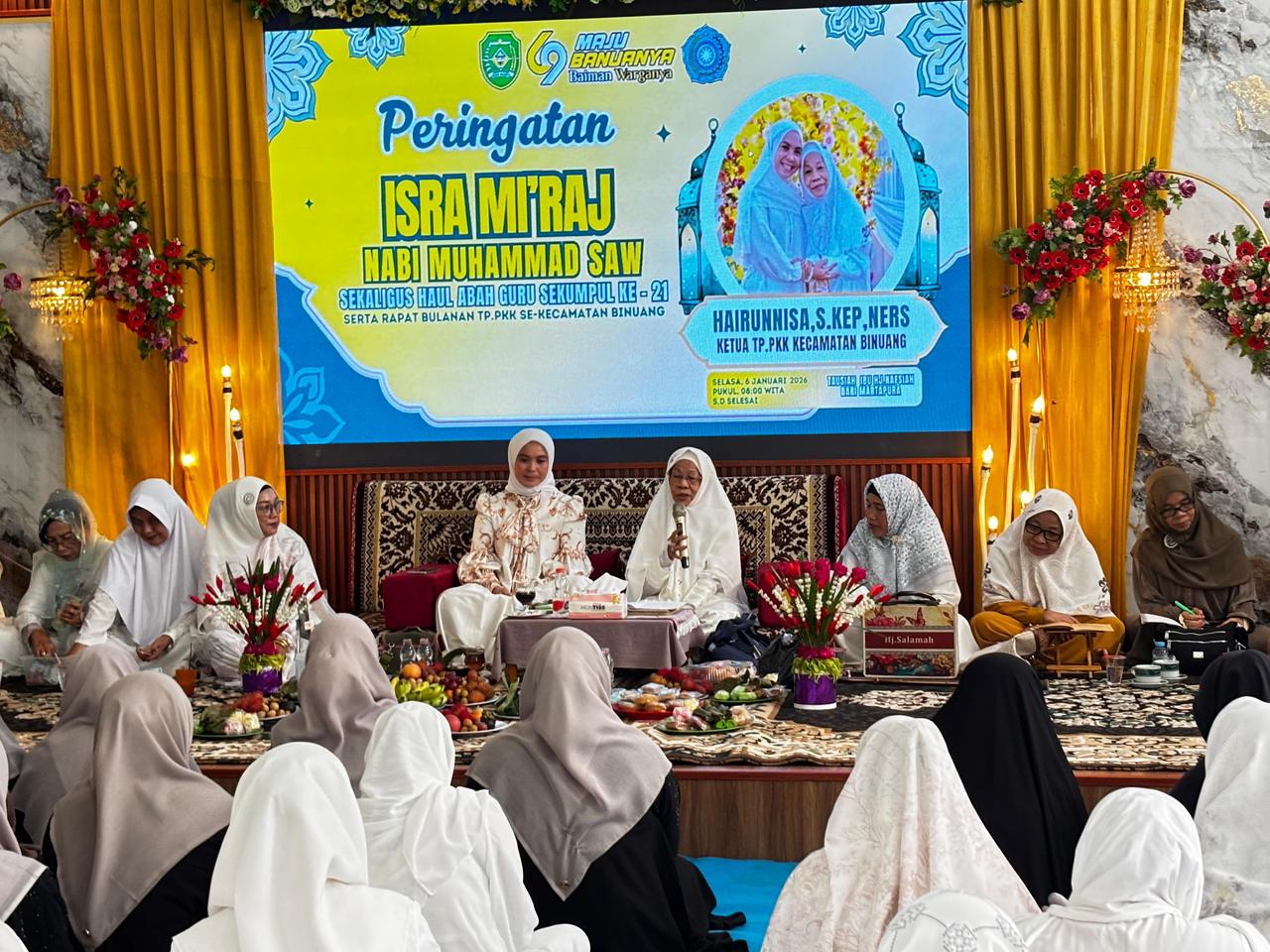 TP PKK Kecamatan Binuang Peringati Isra Mi’raj Nabi Muhammad SAW